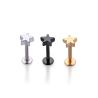 Buy cheap 316L surgical stainless steel internally thread piercing labret ring from wholesalers