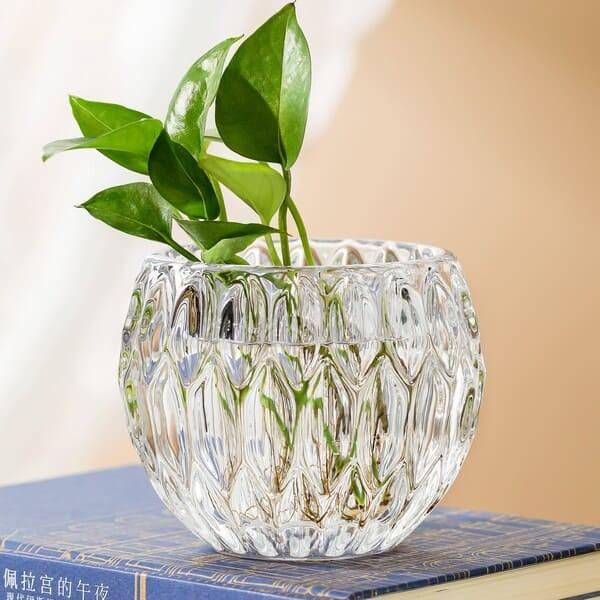 Crystal Home Decoration Glass Lead Free Teardrop Votive Candle Holder 8.8cm