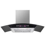 Buy cheap Quiet Electric Glass Arc Chimney Hood App Controlled Stainless Steel Kitchen Range Hood from wholesalers