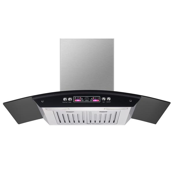 Buy cheap Elegant Electric Glass Chimney Hood with App Controlled Low Noise Stainless Steel Copper Motor from wholesalers