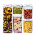 BPA free Kitchen Use Customized Set Of 5 Pcs Airtight Plastic Dry Food Storage