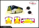 3D 360 Degree Surrounding Bird View Security System For Bus / Truck 4 Way Camera