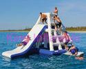 Buy cheap 0.9mm Plato Blue / White Blow Up Water Toy Floating Aqua Slide For Water Park With CE from wholesalers