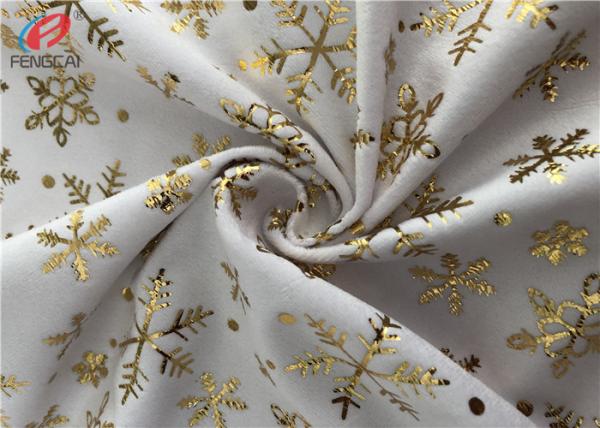 Buy cheap 1MM Pile High Bronzing Printed Polyester Velvet Fabric Minky Plush Fabric from wholesalers