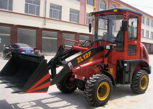 Zl12F - E Euro III Engine articulated wheel loader machine 0.6m3 Bucket , 1.2t