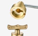 1504 Female x Female Butterfly Handle Magnetic Lockable Brass Ball Valve with