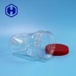 360ml Oval Food Safe PET Jar Packaging Cashews Peanuts Plastic Cover Custom Made