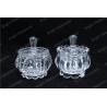 Buy cheap luxury mini electroplate gold glass candle jar, gold glass container with gold lid from wholesalers