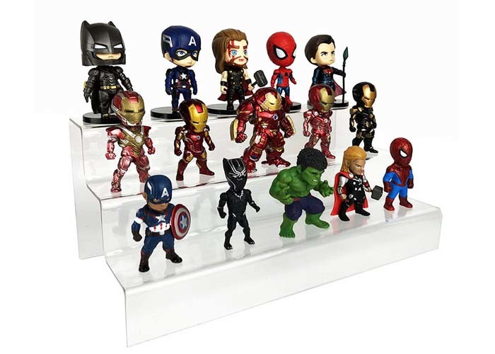 3 Tier Acrylic Display Rack , Acrylic Counter Display Stands Good Chemical Resisdence