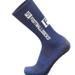 Youth Football Socks with Non-Slip Grip and Customized Logo in Woven Polyester