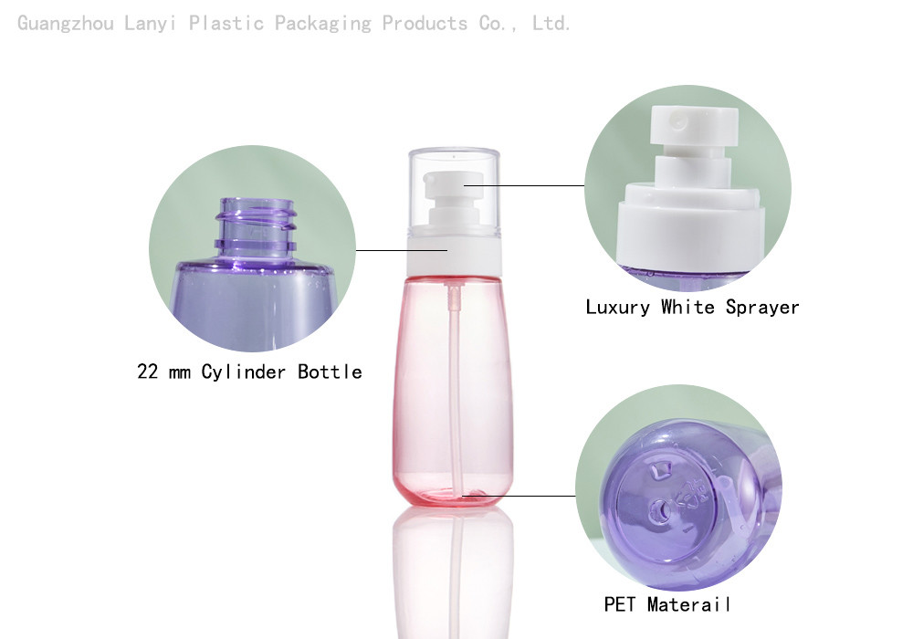 Transparent Pink 3.38oz 100ml Face Mist Spray Bottle