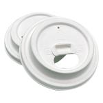 Eco Friendly Sugarcane Fiber Pulp 90Mm Flat Paper Cup Lids Reusable For Ice