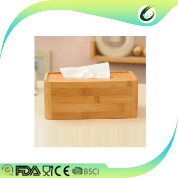 Buy cheap Home decoration table desk bamboo tissue box from wholesalers