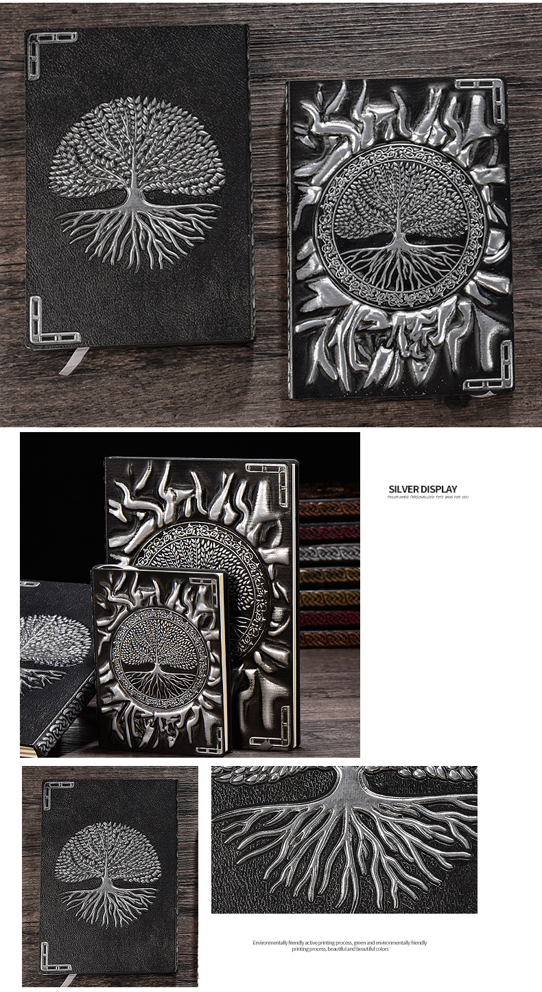Business Notetaking Hardcover Notepad with Color PU Leather Cover and Custom Design