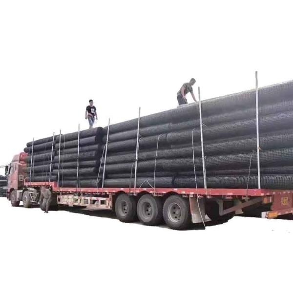 Buy cheap 12.7*12.7mm and 25.4*25.4mm Mesh Size Uniaxial Plastic Geogrid for Roadbed Construction from wholesalers