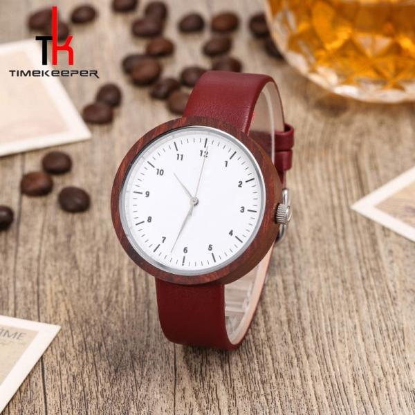 Buy cheap High End Quartz Modern Wood Watches 42mm With Vegan Watch Straps from wholesalers
