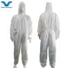 Buy cheap Fully Closed Micro-Porous White Protective Coveralls Waterproof Anti-Static OEM Suits from wholesalers