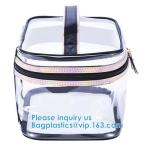 PVC Mini Plastic Cosmetic Bags , Cosmetic Tote Bags Printed Promotional Makeup