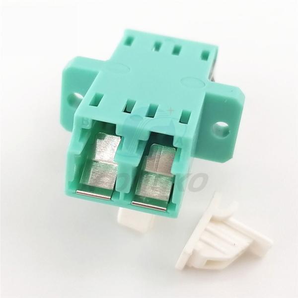 Buy cheap Fireproof Blue Duplex Fiber Optic Adapter LC DX OM3 With Shutter from wholesalers