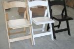 white outdoor resin folding american wedding chair, wimbledon chair, rental