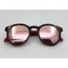 Buy cheap Round fasion acetate plastic sunglasses for Women mirror lens UV protection 400 from wholesalers