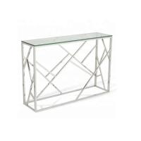Buy cheap Hot Sale Rectangular Console Table Hallway Table Stainless Steel Legs Tempered product