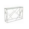 Buy cheap Hot Sale Rectangular Console Table Hallway Table Stainless Steel Legs Tempered Glass Top from wholesalers
