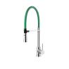 Buy cheap Chrome Green Single Hole Magnetic Pull Down Kitchen Faucet Kitchen Water Mixer Tap from wholesalers
