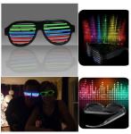 LED musical shades Sound & Music Active LED Party GLOW Glasses with USB Charger