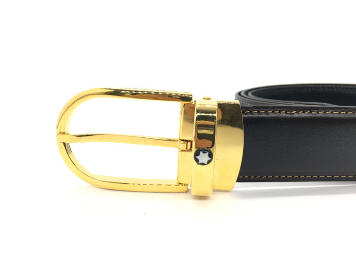 Night Blue Mens Leather Dress Belt Handmade For Work Business And Casual