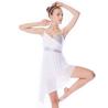 Buy cheap Navy Blue Lyrical Dance Competition Costumes Sequin V-Neck Knee Length High-Low Dress from wholesalers