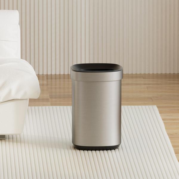 Buy cheap 30L Rectangle Household Stainless Steel Waste Bin Durable and Sustainable Big Capacity Trash Can for Household Waste from wholesalers