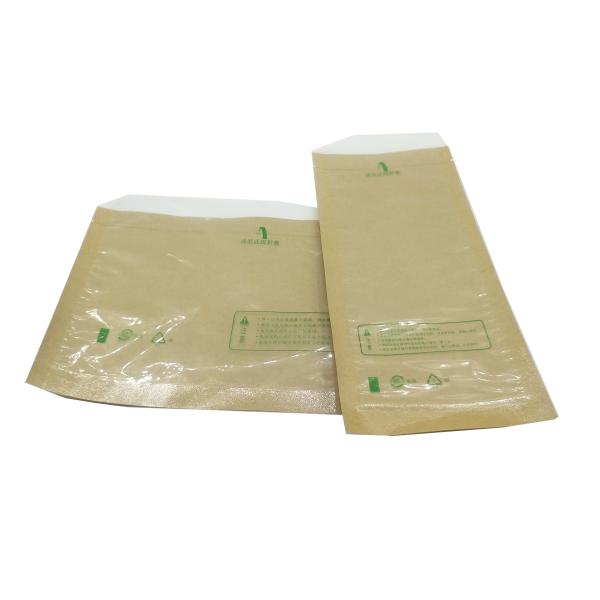 Buy cheap Puncture Proof Half Kraft Paper Packaging Bags Fin Lap Three Side Seal 10 Colors from wholesalers
