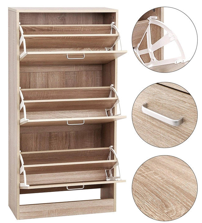 Modern design shoe rack of home livingroom furniture Melamine cover frivolous shoe ark/shoe cabinet/shoe rack with door