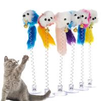 Buy cheap Cute Mouse Self Play Cat Toys Lightweight Funny With Bottom Sucker / Spring product