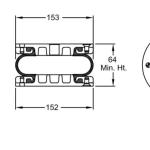 W01-R58-4078 Firestone Air Spring 6X1 Air Bag Replacement 50mm