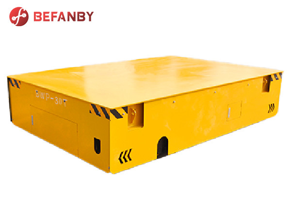 Low Table 40T Heavy Duty Motorized Trolley Trackless Transfer Cart