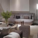 Italian Curved Corner Sectionals 2.3m Curved Luxury Living Room Furniture Sets