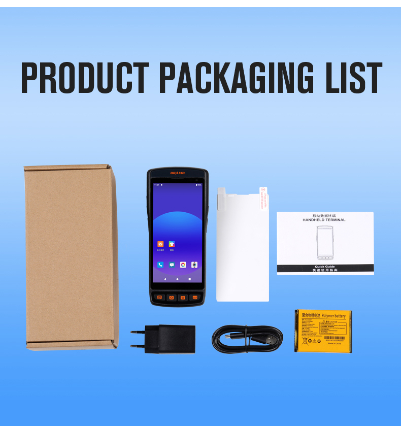 Rugged Style 5.5-Inch Android 11 Handheld Computer Pda Industrial Scanner With Printer NFC