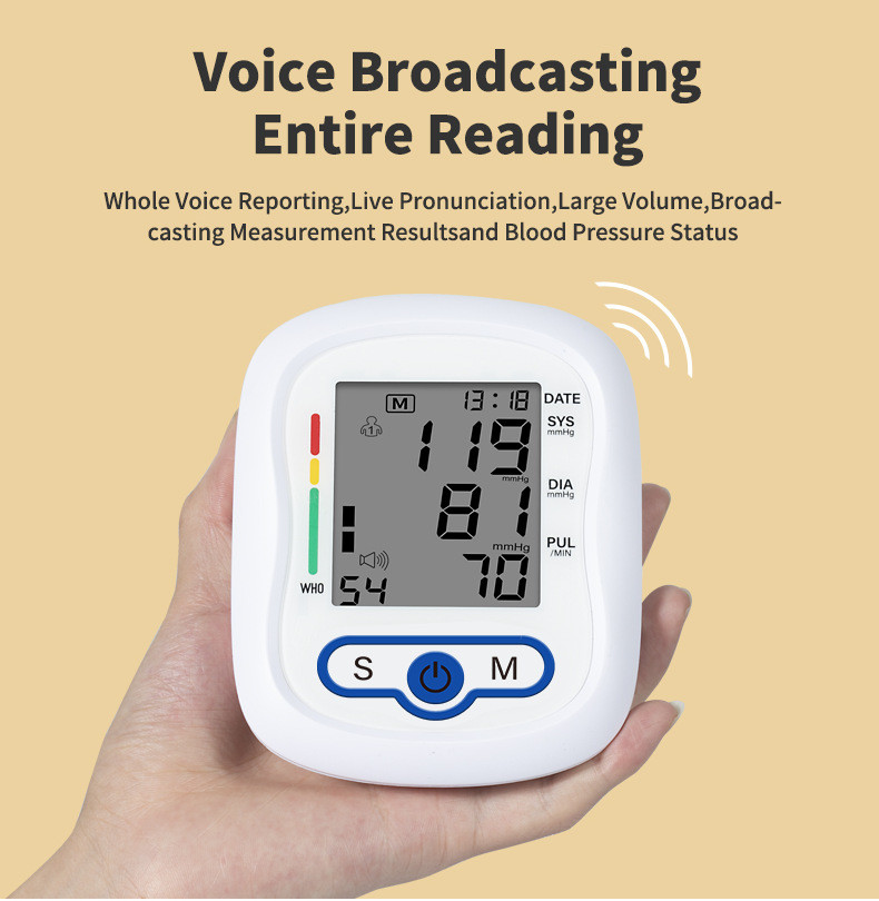 Daily Checks Home Hospital One Key Measurement Blood Pressure Monitor Arm Type