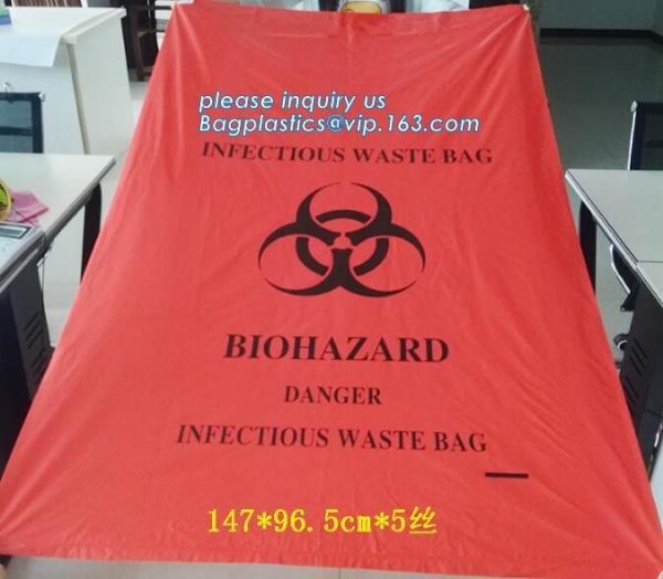 Buy cheap medical waste disposal plastic bag Biohazard garbage bags, Colored medical Infectious waste bags, biohazard garbage bags from wholesalers