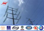 11 Kv Insolutors Steel Utility Poles , Hot Dip Galvanized Power Distribution