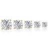 Buy cheap Korean Fashion Earrings Jewelry 925 Sterling Silver Classic Single Diamond Earrings 2-10mm Zirconia Stud Earrings For Women from wholesalers