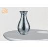 Buy cheap Modern Luxury Fiberglass Flower Pot Table Vase Plant Pots Silver Mosaic Glass from wholesalers