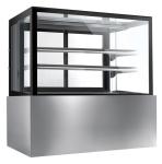 5ft Square Refrigerated Pastry Showcase , Glass Door Cake Display Fridge