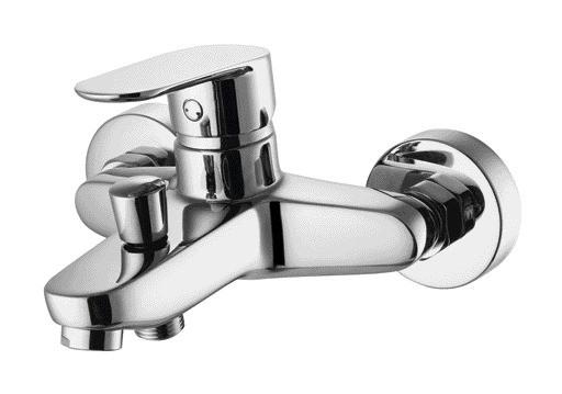 Buy cheap Contemporary Single Handle Bath Mixer Tap Wall Installation, Chrome from wholesalers