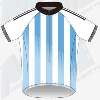 Buy cheap Custom 140gsm Sublimation Cycling Bike Jersey 3/4 Front Zip Short Sleeves product