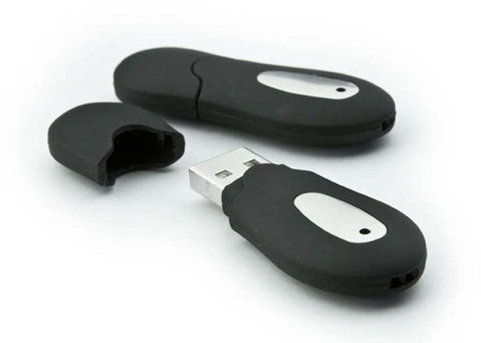 Blue Custom Flash Drives White Paper Box Packed 3 Years Warranty