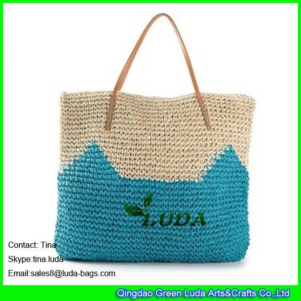 Buy cheap LUDA cute pattern beach bag crochetting paper straw beach bag uk from wholesalers