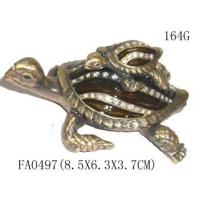 Buy cheap Lovely turtle metal alloy pewter jeweled enameled trinket box product